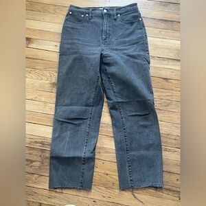Madewell Vintage Straight, Gray, Size 28